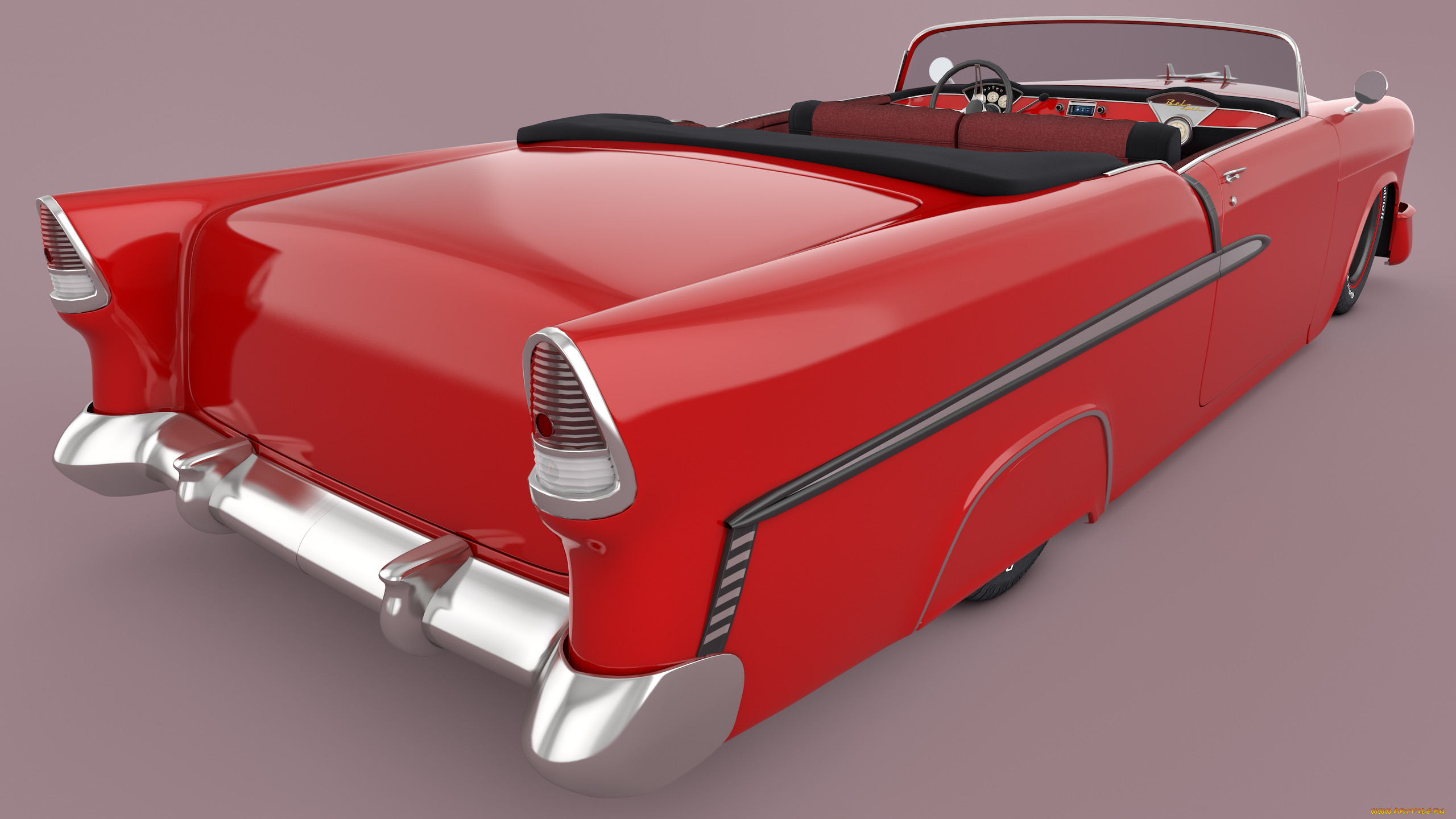, 3, 1955, convertible, bel, air, chevrolet